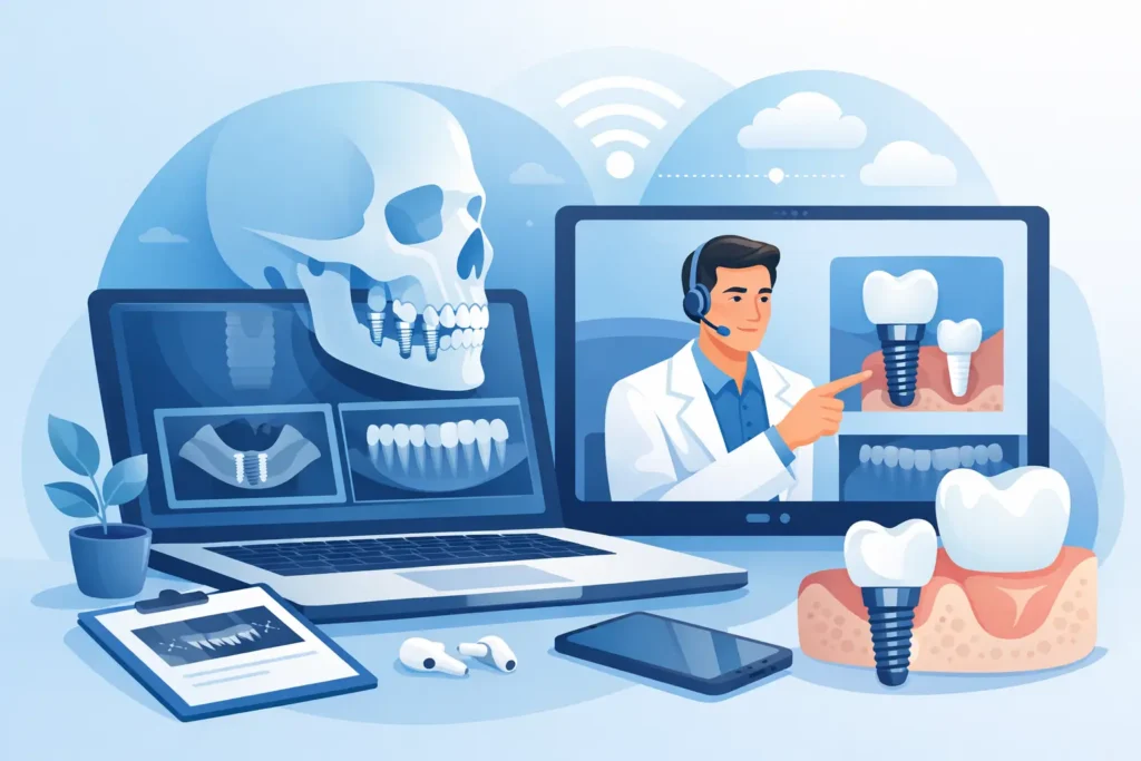 Remote CT Scan Dental Implant Evaluation