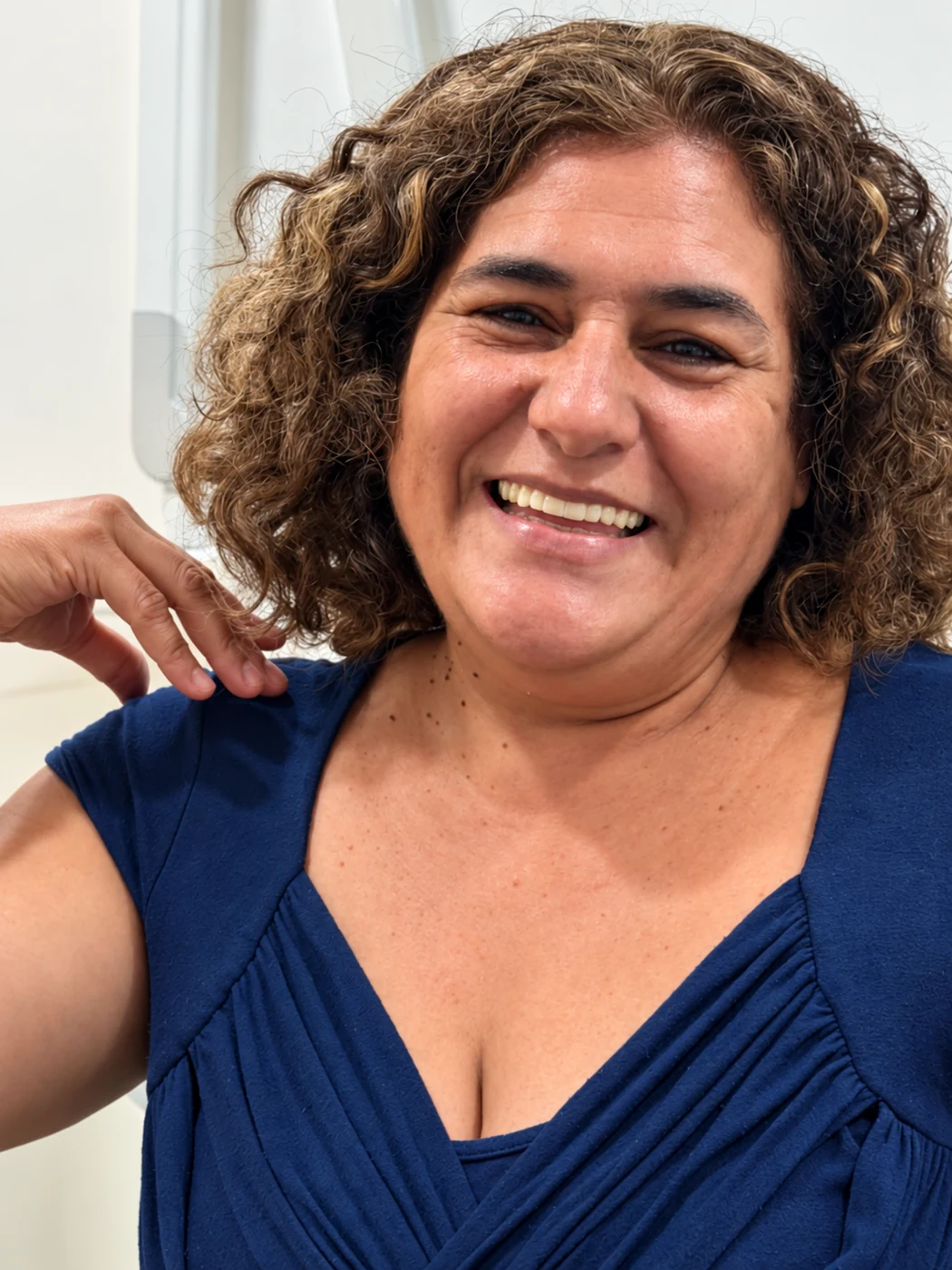 All-on-6 patient showing new smile after treatment